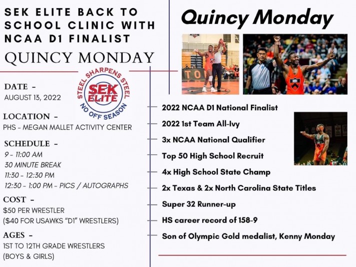 SEK ELITE BACK TO SCHOOL CLINIC w/ D1 National Finalist Quincy Monday